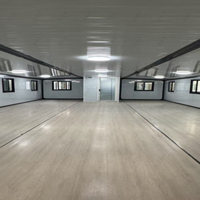 40 kaki Sayap Berkembar Unit Hidup Modular Boleh Diperbesar Rumah Kontena Pasang Siap